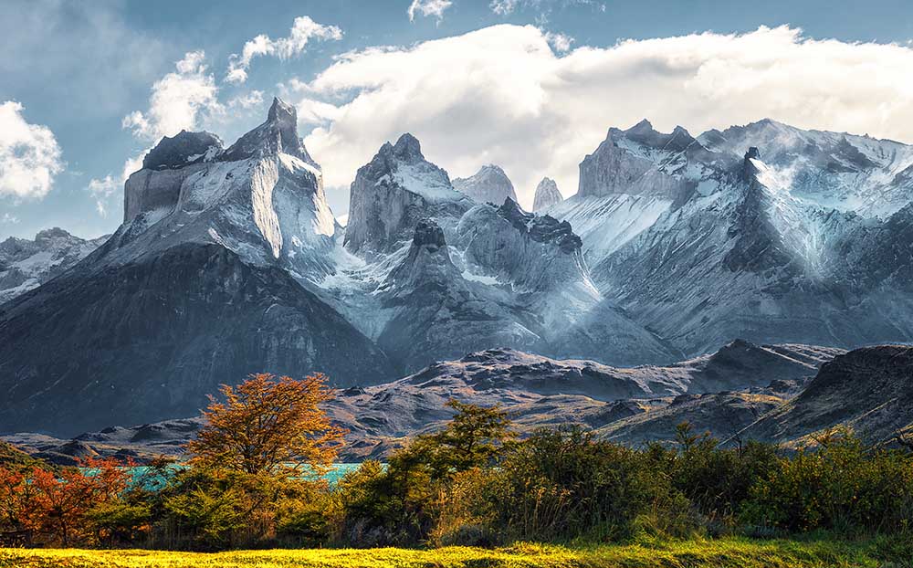 Glacier and remote landscape in Patagonia
